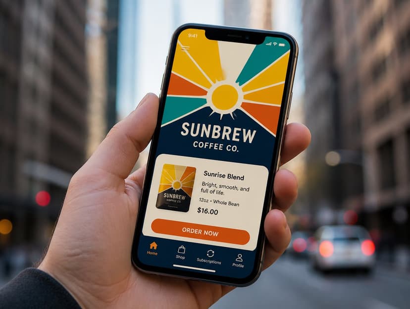 AI phone mockup