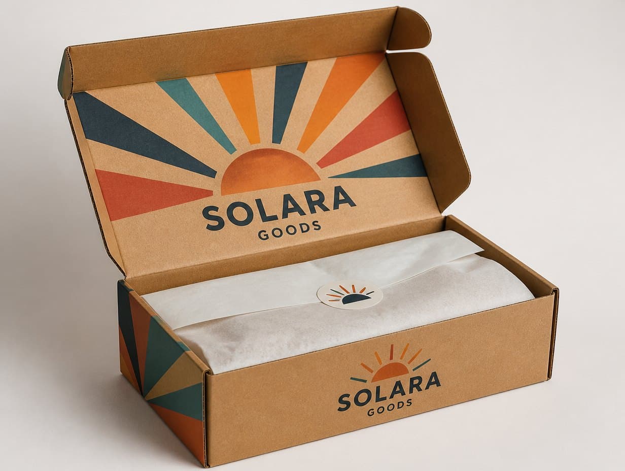 AI-generated box mockup sample