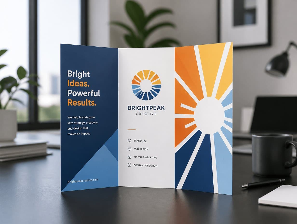 AI-generated brochure mockup sample