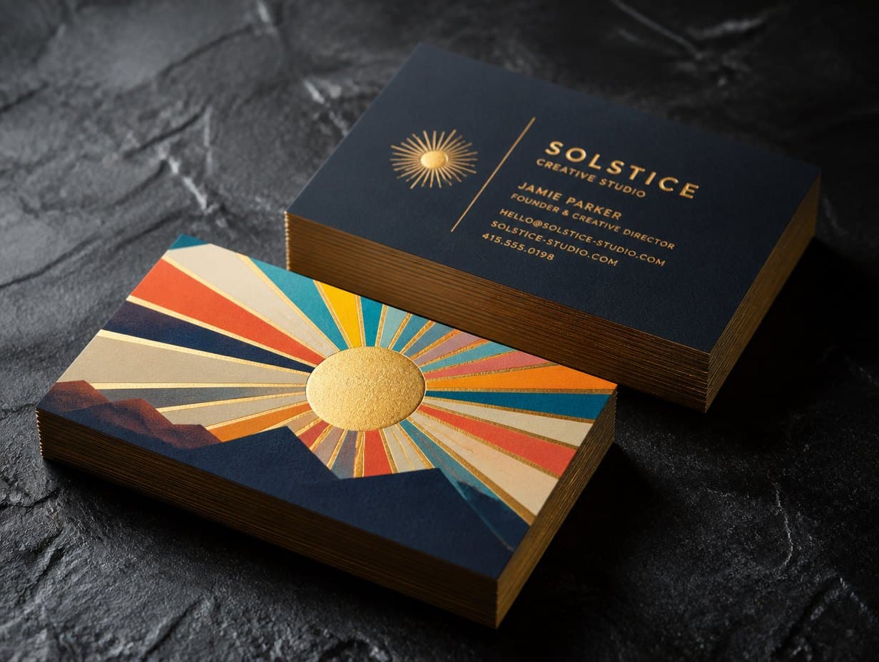 AI-generated business card mockup sample