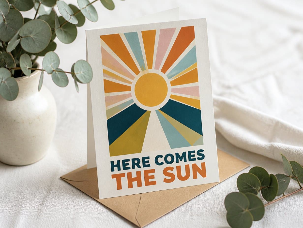 AI-generated greeting card mockup sample