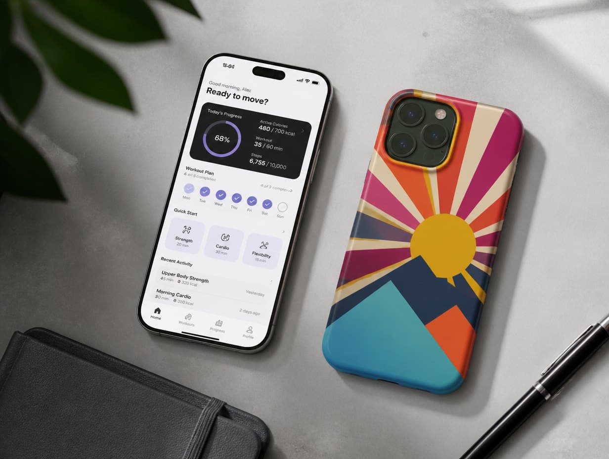 AI-generated iphone mockup sample