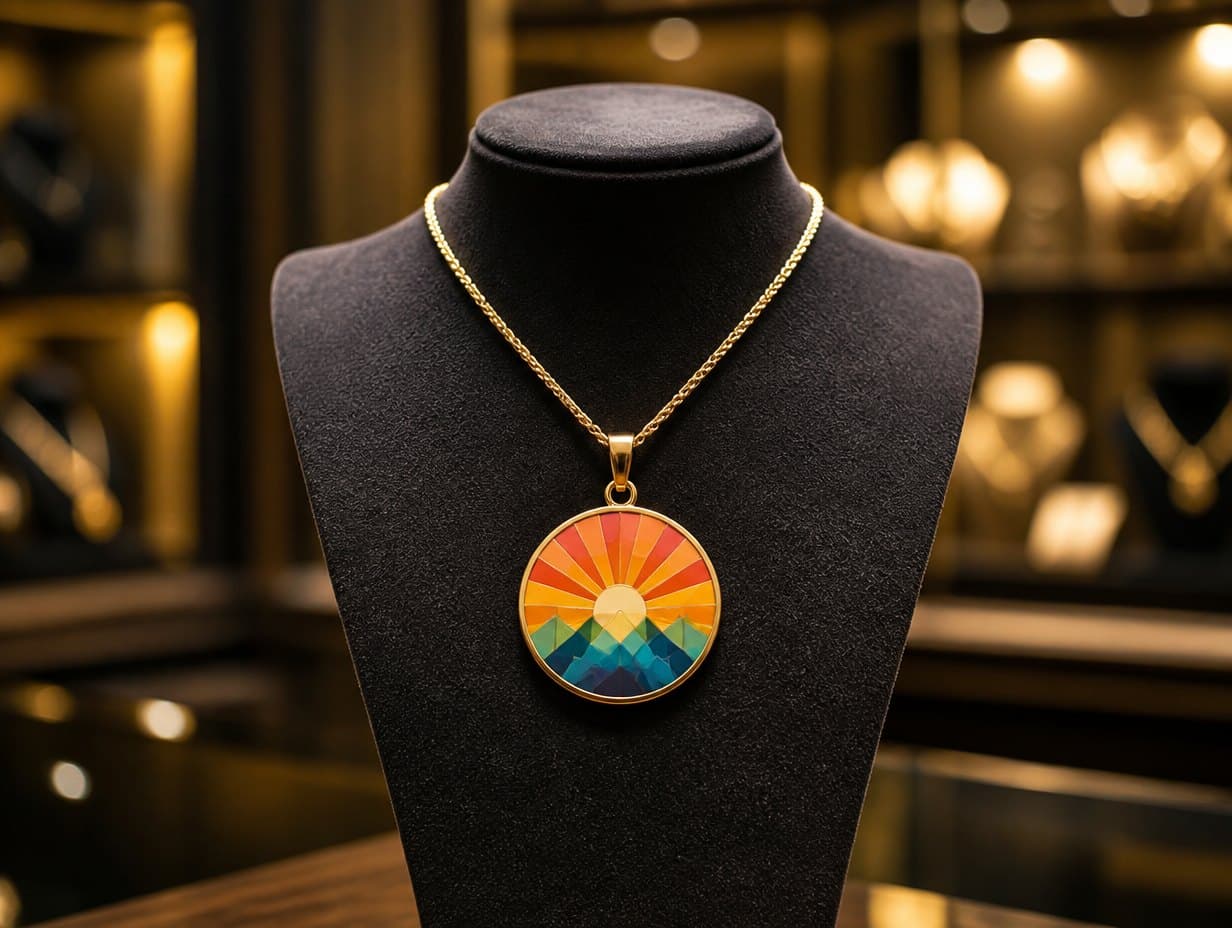 AI-generated jewelry mockup sample