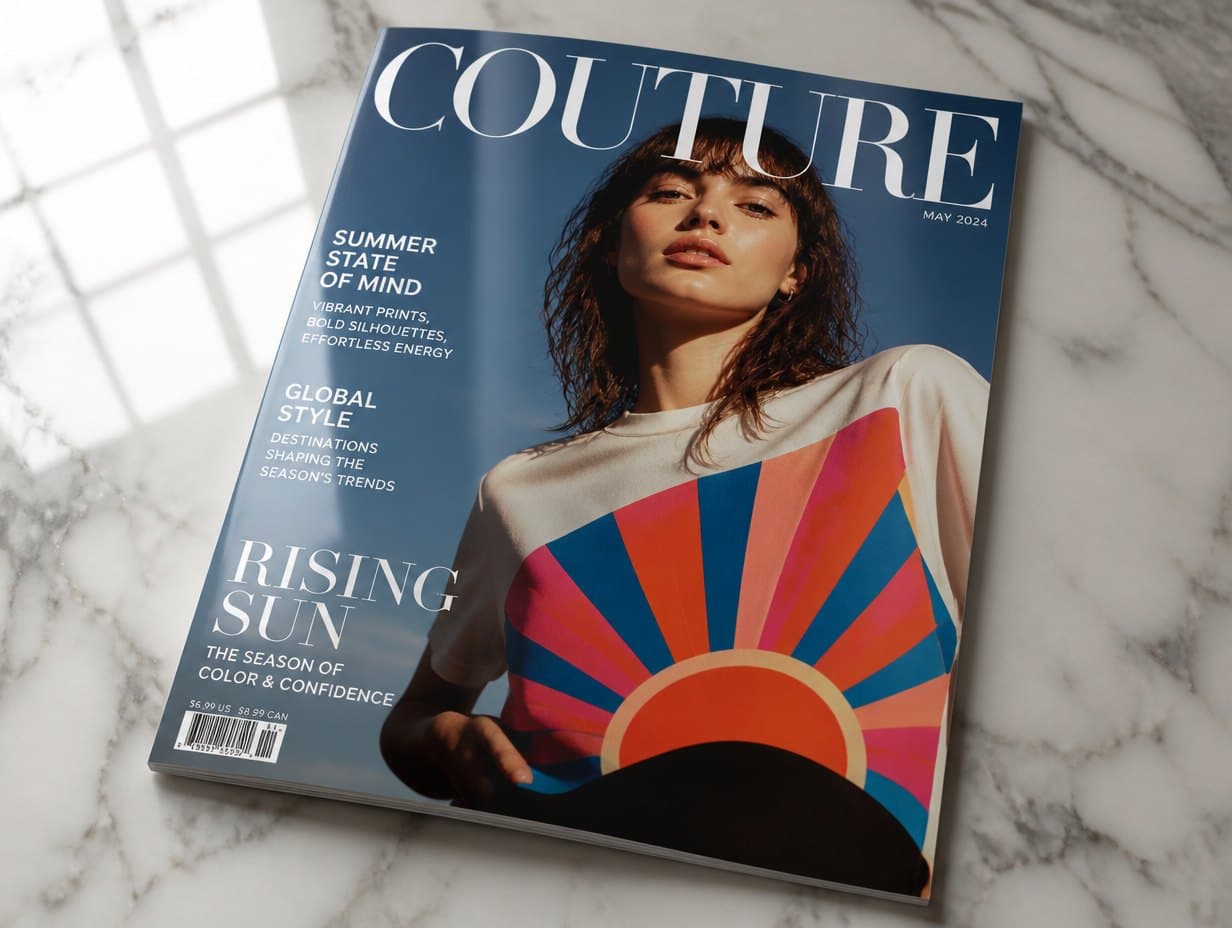 AI-generated magazine mockup sample
