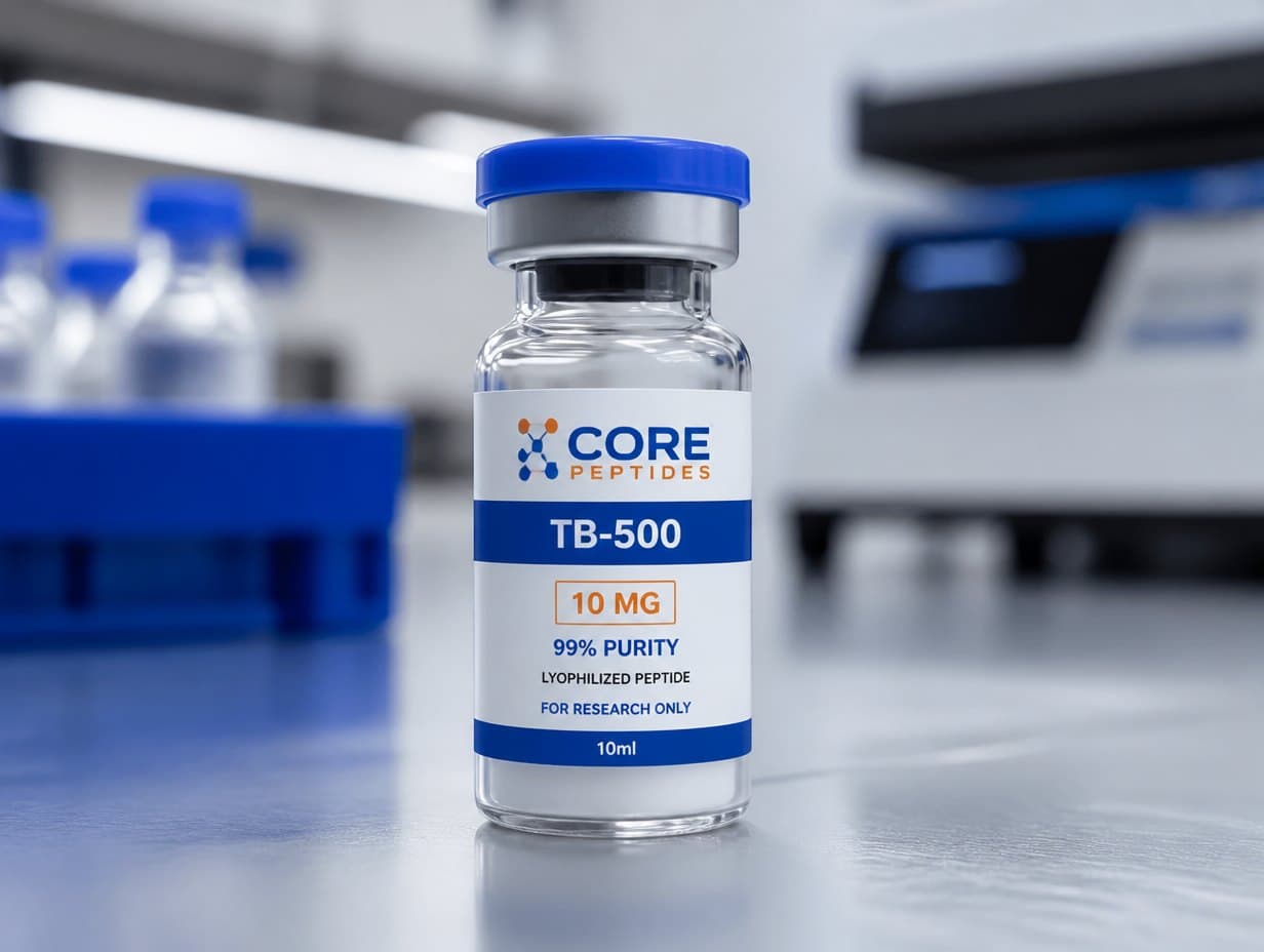 AI-generated peptide vial mockup sample