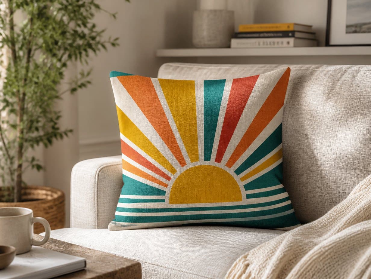 AI-generated pillow mockup sample
