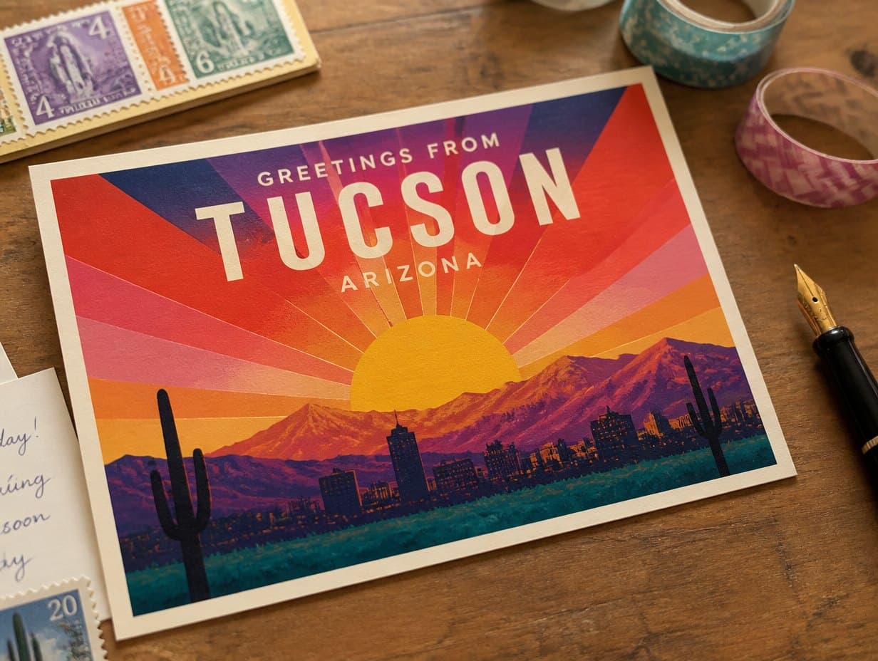 AI-generated postcard mockup sample
