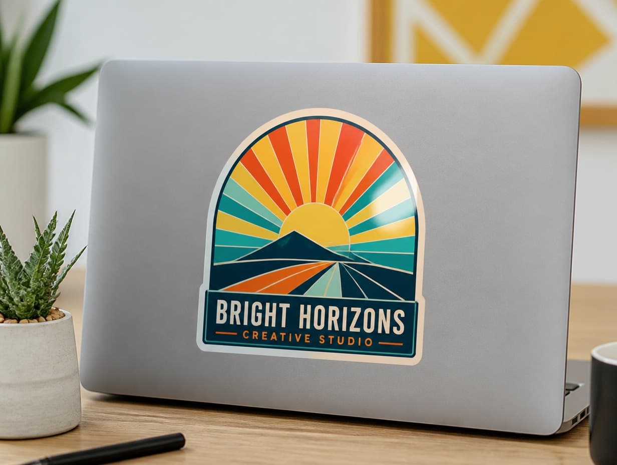 AI-generated sticker mockup sample
