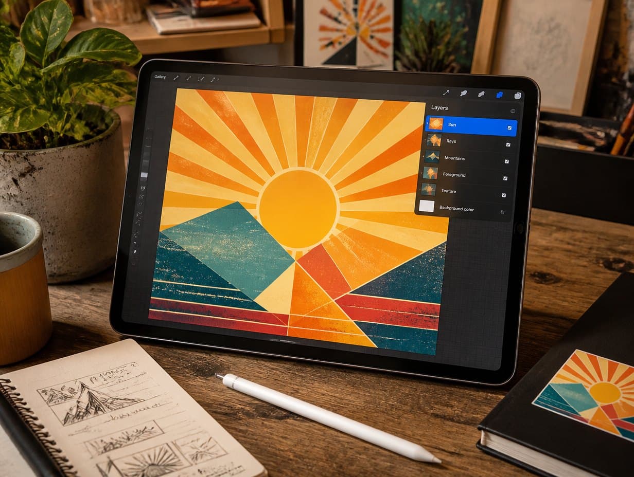 AI-generated tablet mockup sample
