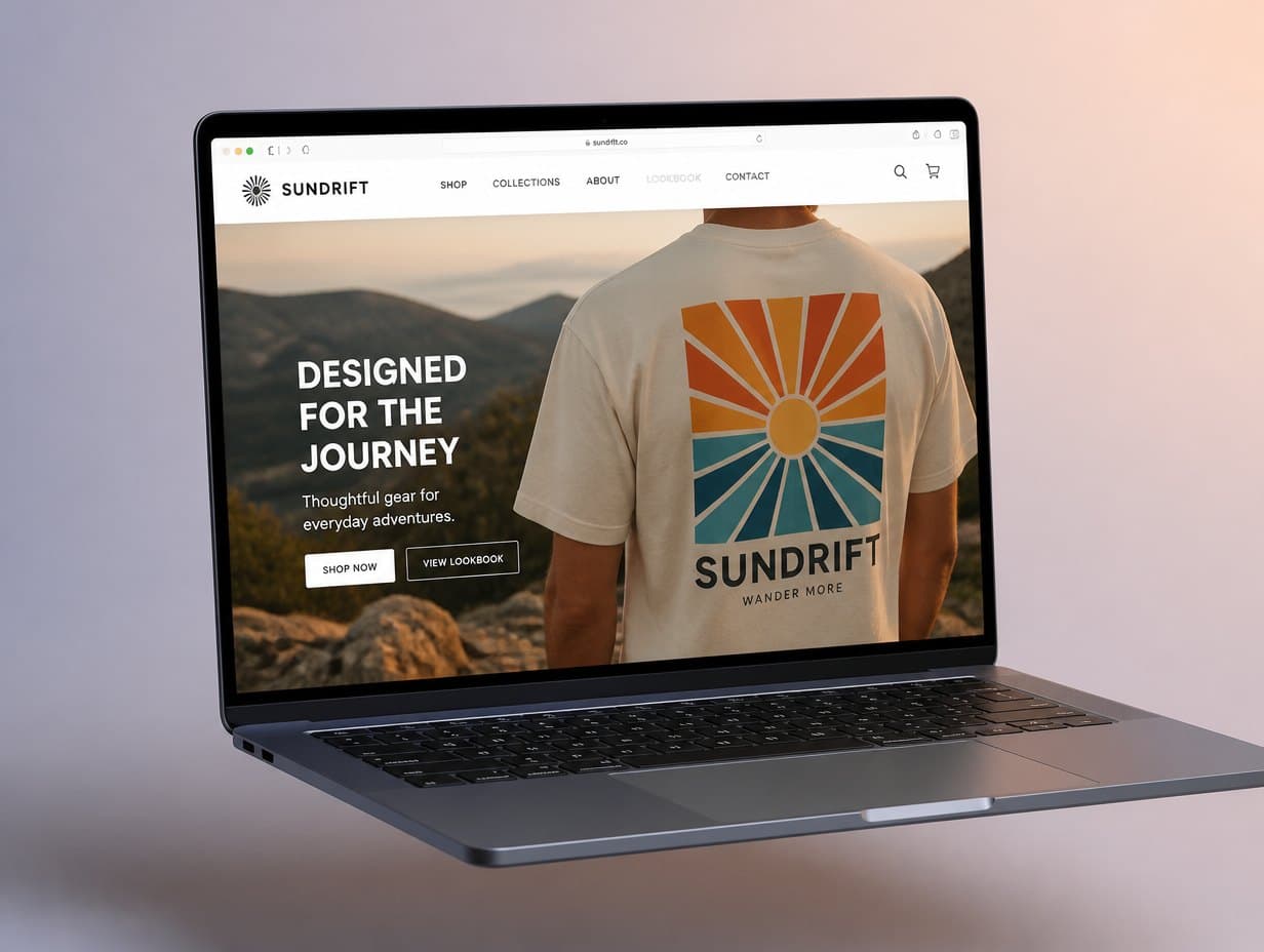 AI-generated website mockup sample